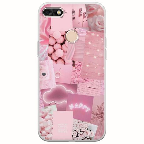 Aesthetic Pink Huawei P9 Lite Mini Flexible TPU (Διάφανη Σιλικόνη)