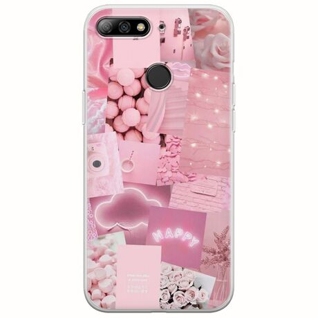 Aesthetic Pink Huawei P Smart Flexible TPU (Διάφανη Σιλικόνη)