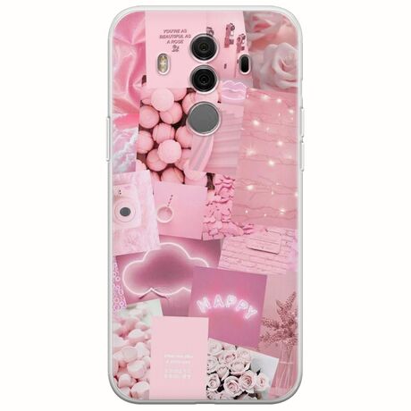 Aesthetic Pink Huawei Mate 10 Pro Flexible TPU (Διάφανη Σιλικόνη)