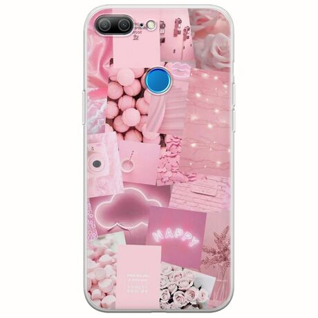 Aesthetic Pink Huawei Honor 9 Lite Flexible TPU (Διάφανη Σιλικόνη)