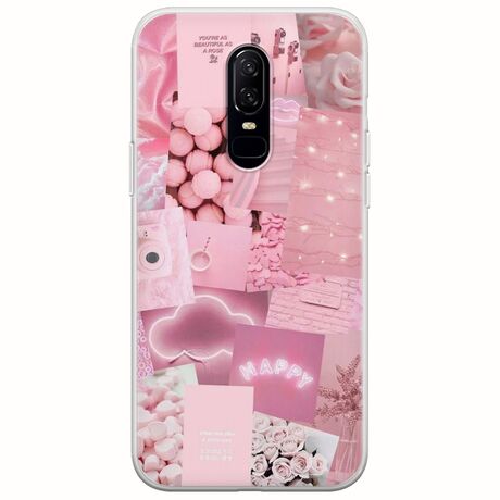 Aesthetic Pink OnePlus 6 Flexible TPU (Διάφανη Σιλικόνη)