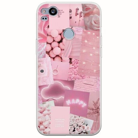 Aesthetic Pink Google Pixel 2 Flexible TPU (Διάφανη Σιλικόνη)