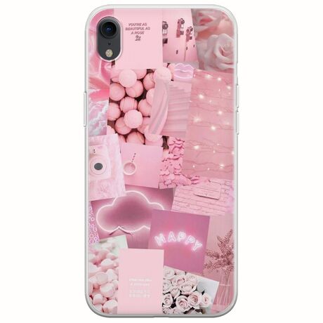 Aesthetic Pink iPhone XR Flexible TPU (Διάφανη Σιλικόνη)