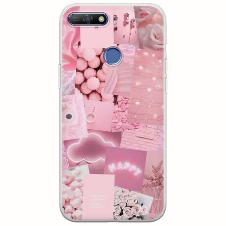 Aesthetic Pink Huawei Y6 Prime 2018 Flexible TPU (Διάφανη Σιλικόνη)