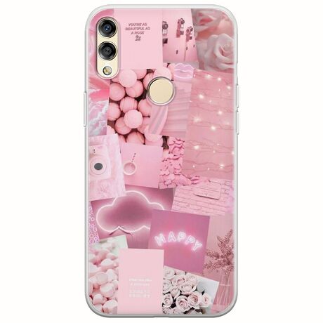 Aesthetic Pink Huawei Honor 8X Flexible TPU (Διάφανη Σιλικόνη)