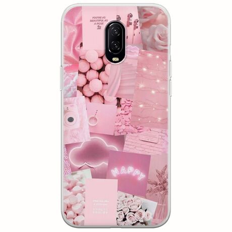 Aesthetic Pink OnePlus 6T Flexible TPU (Διάφανη Σιλικόνη)