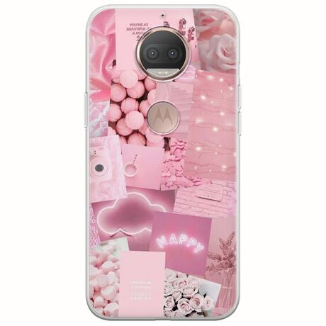 Aesthetic Pink Motorola Moto G5S Flexible TPU (Διάφανη Σιλικόνη)