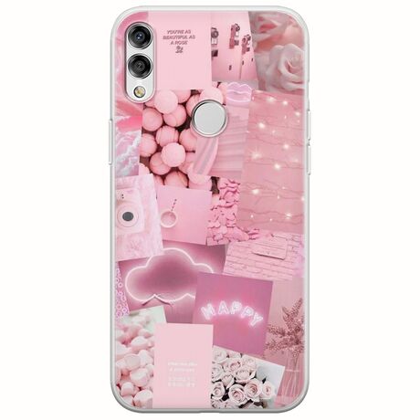 Aesthetic Pink Huawei Honor 10 Lite Flexible TPU (Διάφανη Σιλικόνη)