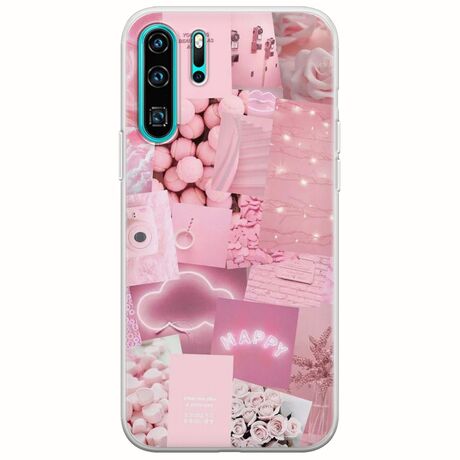 Aesthetic Pink Huawei P30 Pro Flexible TPU (Διάφανη Σιλικόνη)