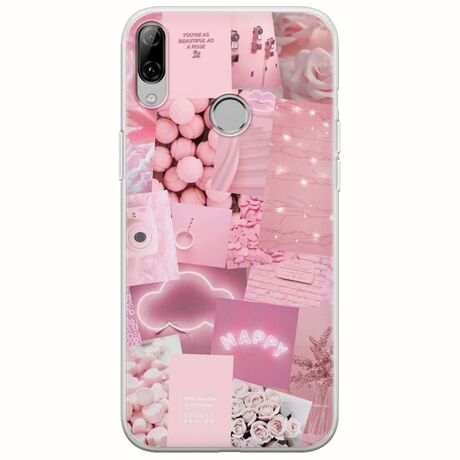 Aesthetic Pink Huawei Honor Play Flexible TPU (Διάφανη Σιλικόνη)