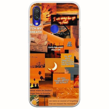 Aesthetic Orange Xiaomi Redmi Note 7 Flexible TPU (Διάφανη Σιλικόνη)