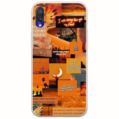 Aesthetic Orange Xiaomi Redmi 7 Flexible TPU (Διάφανη Σιλικόνη)