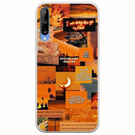 Aesthetic Orange Samsung Galaxy A70 Flexible TPU (Διάφανη Σιλικόνη)