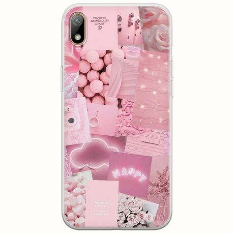 Aesthetic Pink Huawei Y5 2019 Flexible TPU (Διάφανη Σιλικόνη)