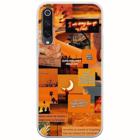 Aesthetic Orange Xiaomi Mi 9 Flexible TPU (Διάφανη Σιλικόνη)