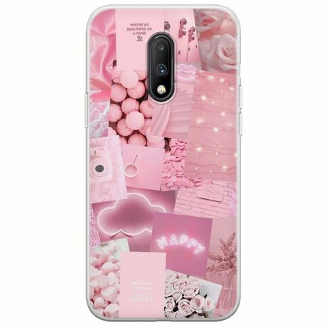Aesthetic Pink OnePlus 7 Flexible TPU (Διάφανη Σιλικόνη)
