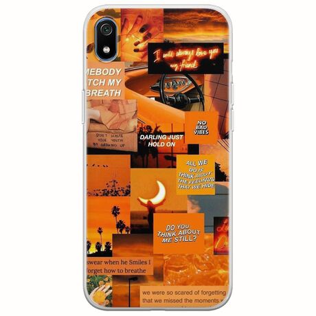 Aesthetic Orange Xiaomi Redmi 7A Flexible TPU (Διάφανη Σιλικόνη)