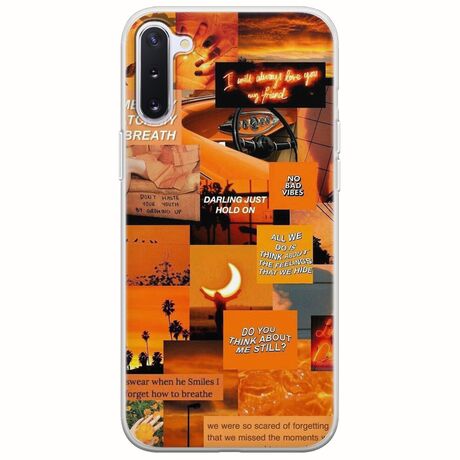 Aesthetic Orange Samsung Galaxy Note 10 Flexible TPU (Διάφανη Σιλικόνη)