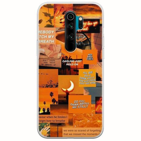 Aesthetic Orange Xiaomi Redmi Note 8 Pro Flexible TPU (Διάφανη Σιλικόνη)