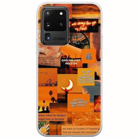 Aesthetic Orange Samsung Galaxy S20 Ultra Flexible TPU (Διάφανη Σιλικόνη)