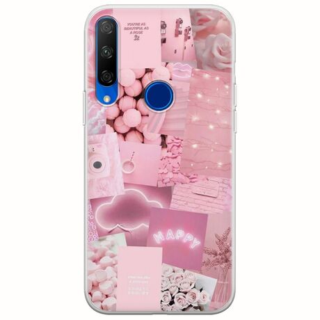 Aesthetic Pink Huawei Honor 9X Flexible TPU (Διάφανη Σιλικόνη)