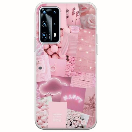 Aesthetic Pink Huawei P40 Flexible TPU (Διάφανη Σιλικόνη)