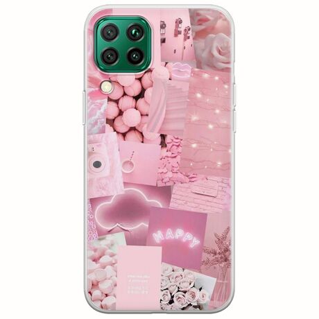 Aesthetic Pink Huawei P40 Lite Flexible TPU (Διάφανη Σιλικόνη)