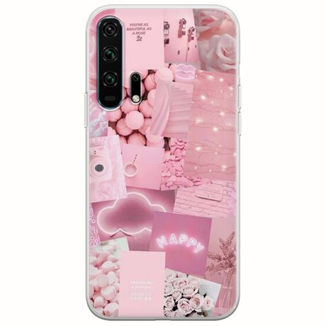 Aesthetic Pink Huawei Honor 20 Pro Flexible TPU (Διάφανη Σιλικόνη)