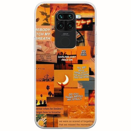 Aesthetic Orange Xiaomi Redmi Note 9 Flexible TPU (Διάφανη Σιλικόνη)