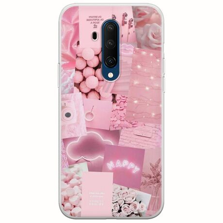 Aesthetic Pink OnePlus 7T Pro Flexible TPU (Διάφανη Σιλικόνη)
