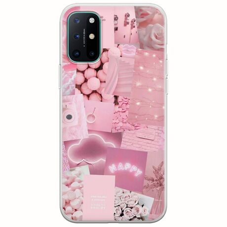Aesthetic Pink OnePlus 8 Flexible TPU (Διάφανη Σιλικόνη)