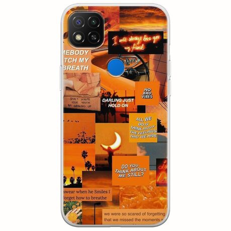 Aesthetic Orange Xiaomi Redmi 9C Flexible TPU (Διάφανη Σιλικόνη)