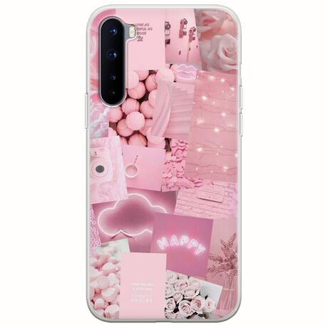 Aesthetic Pink OnePlus Nord Flexible TPU (Διάφανη Σιλικόνη)