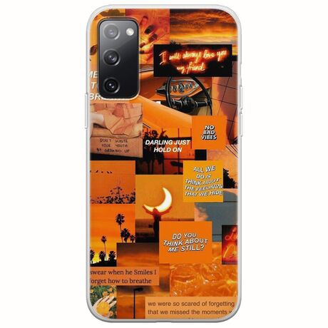 Aesthetic Orange Samsung Galaxy S20 FE Flexible TPU (Διάφανη Σιλικόνη)