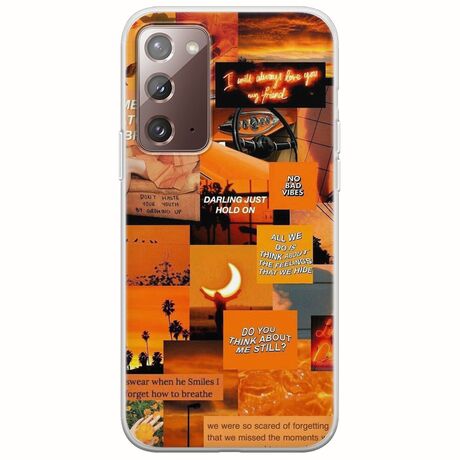 Aesthetic Orange Samsung Galaxy Note 20 Flexible TPU (Διάφανη Σιλικόνη)