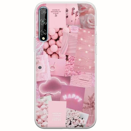 Aesthetic Pink Huawei P Smart S Flexible TPU (Διάφανη Σιλικόνη)