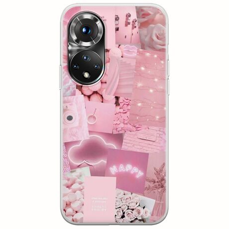 Aesthetic Pink Huawei Honor 50 Flexible TPU (Διάφανη Σιλικόνη)