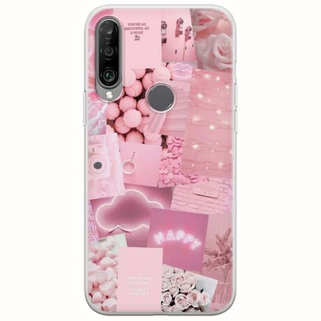 Aesthetic Pink Huawei Y6p Flexible TPU (Διάφανη Σιλικόνη)
