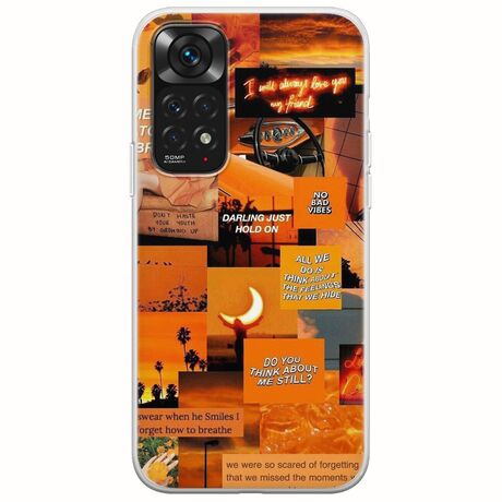 Aesthetic Orange Xiaomi Redmi Note 11 / 11s Flexible TPU (Διάφανη Σιλικόνη)