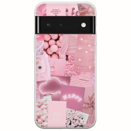 Aesthetic Pink Google Pixel 6 Pro 5G Flexible TPU (Διάφανη Σιλικόνη)