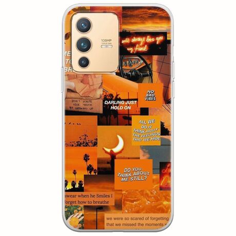 Aesthetic Orange Vivo V23 5G Flexible TPU (Διάφανη Σιλικόνη)