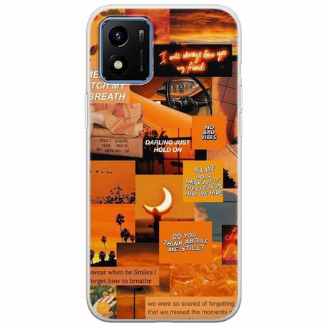 Aesthetic Orange Vivo Y01 Flexible TPU (Διάφανη Σιλικόνη)