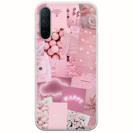 Aesthetic Pink OnePlus Nord CE 5G Flexible TPU (Διάφανη Σιλικόνη)