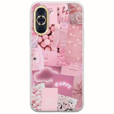 Aesthetic Pink Huawei Nova 10 Flexible TPU (Διάφανη Σιλικόνη)