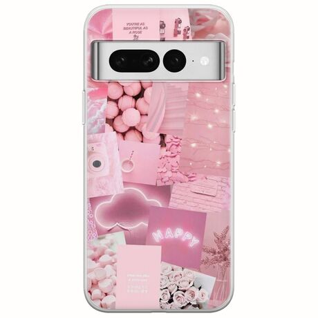 Aesthetic Pink Google Pixel 7 5G Flexible TPU (Διάφανη Σιλικόνη)