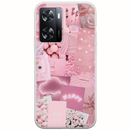 Aesthetic Pink Oppo A57s Flexible TPU (Διάφανη Σιλικόνη)
