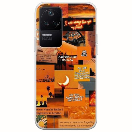 Aesthetic Orange Xiaomi Poco F4 5G Flexible TPU (Διάφανη Σιλικόνη)