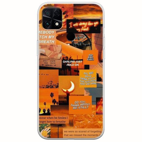 Aesthetic Orange Xiaomi Poco C40 Flexible TPU (Διάφανη Σιλικόνη)