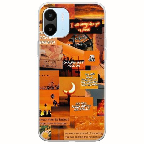 Aesthetic Orange Xiaomi Redmi A1 Flexible TPU (Διάφανη Σιλικόνη)