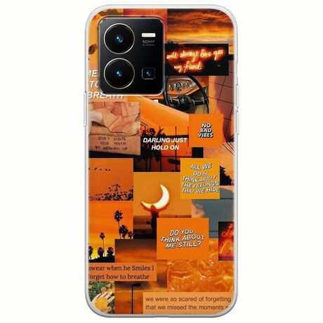 Aesthetic Orange Vivo Y35 Flexible TPU (Διάφανη Σιλικόνη)